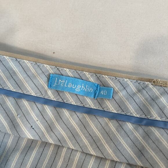 J McLaughlin Men's Beige Chino Shorts 10" Size 40 Resort Basics Khakis Casual - Picture 3 of 13